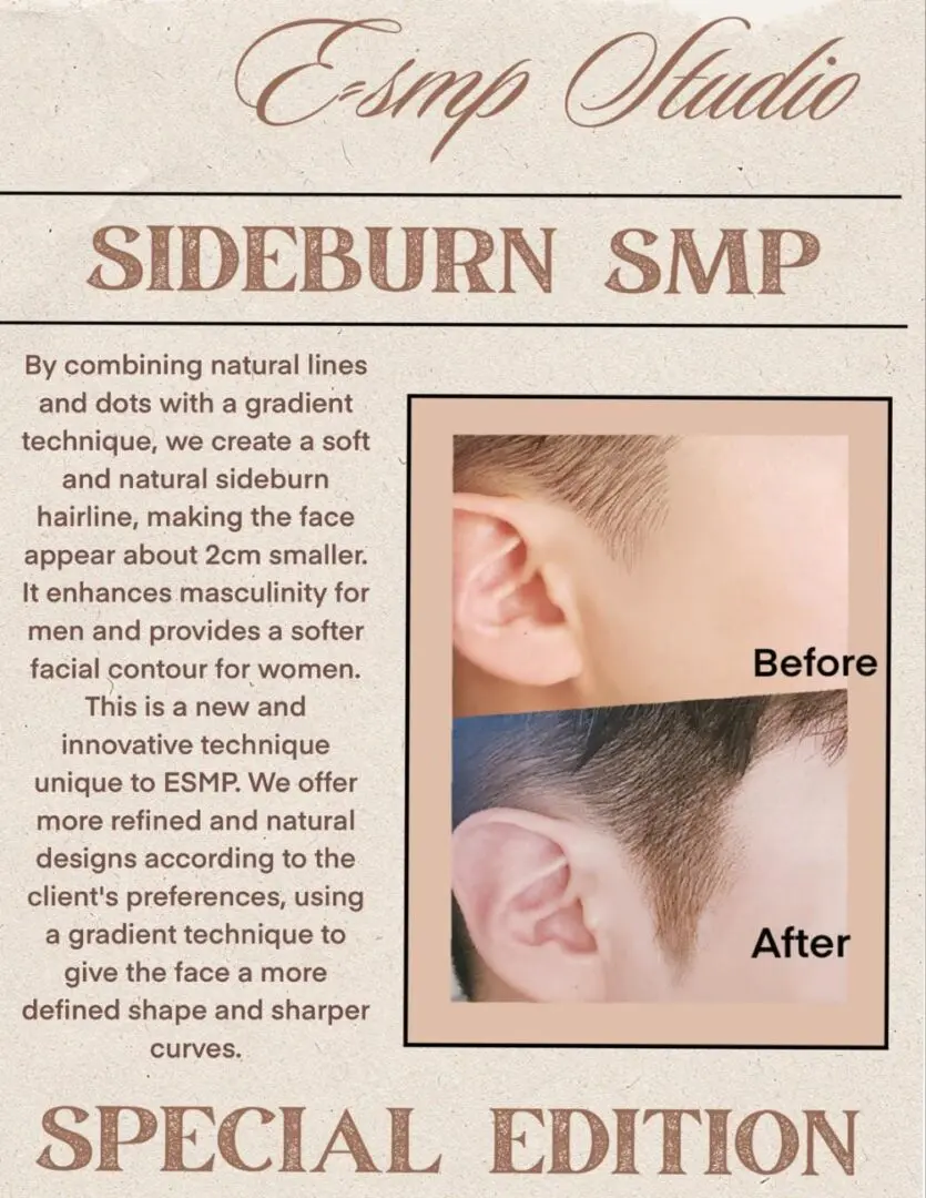 A picture of the ear with and without surgery.